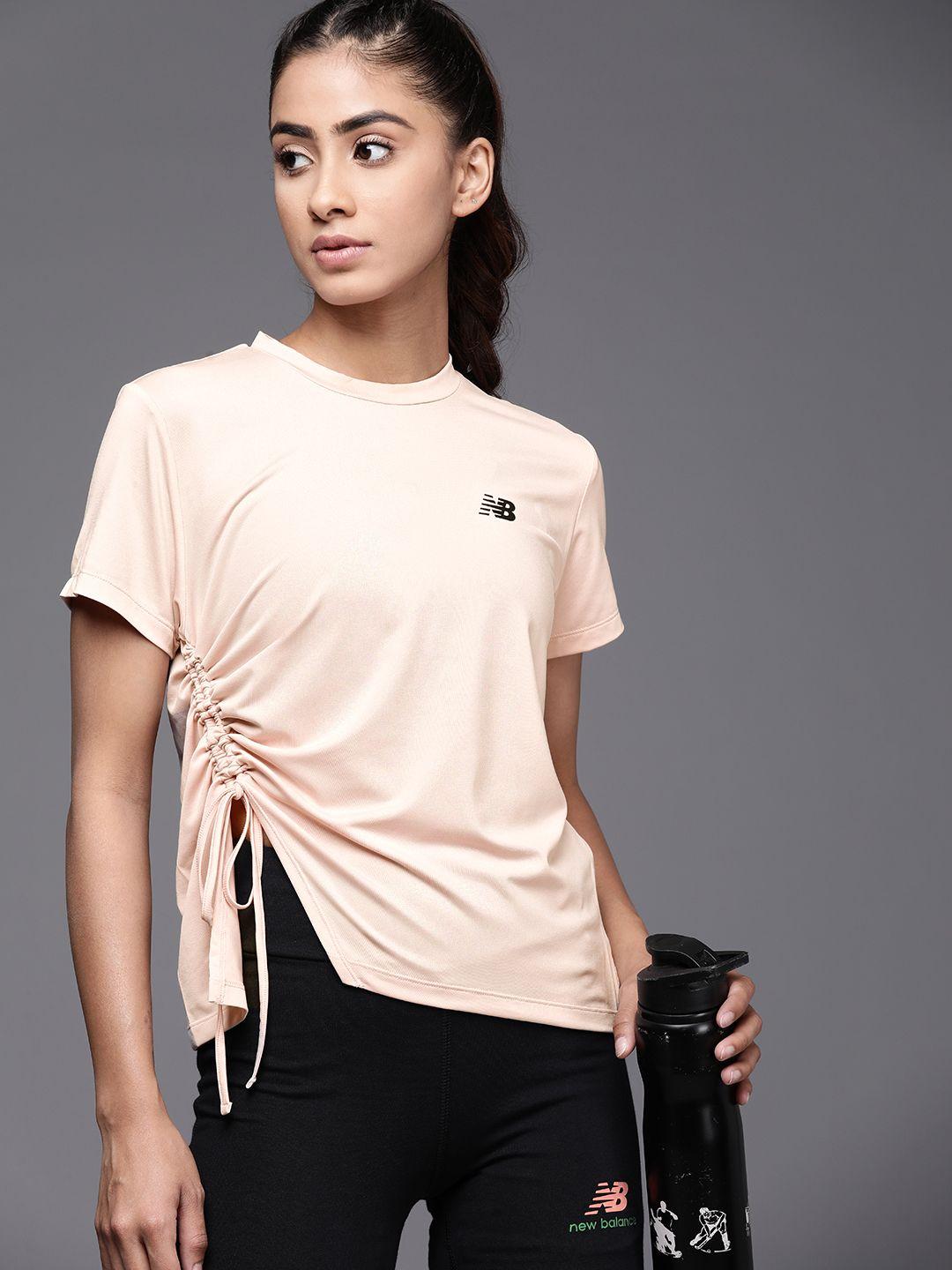 new balance ruched & tie-up detail regular fit top