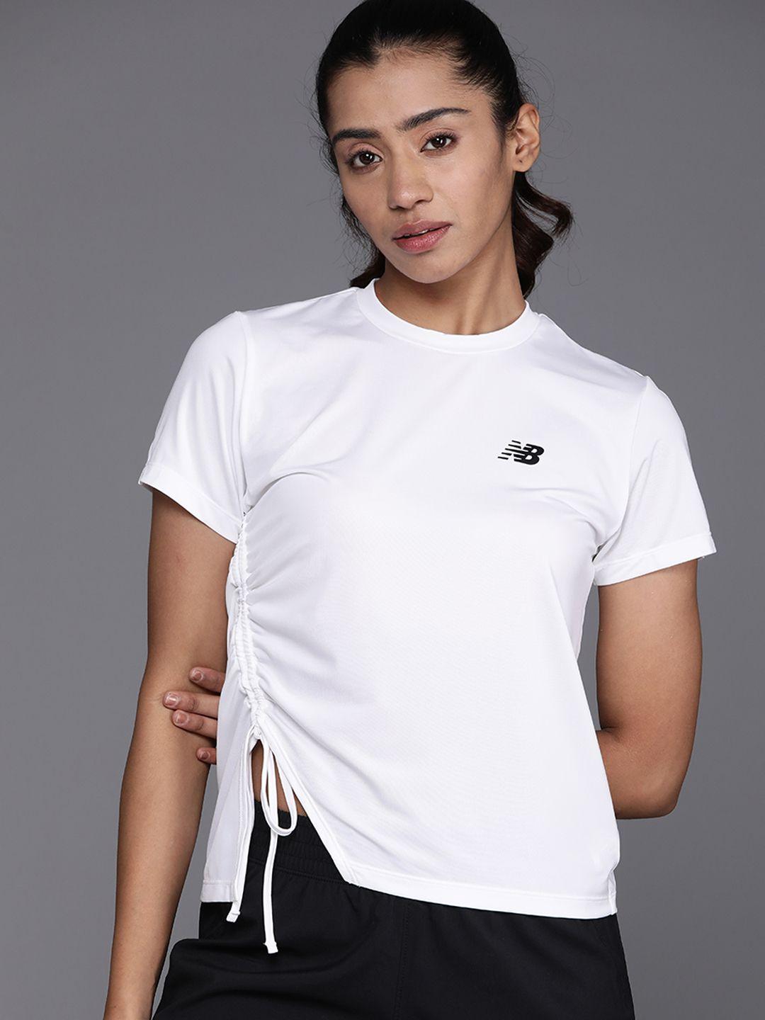 new balance ruched detail running top