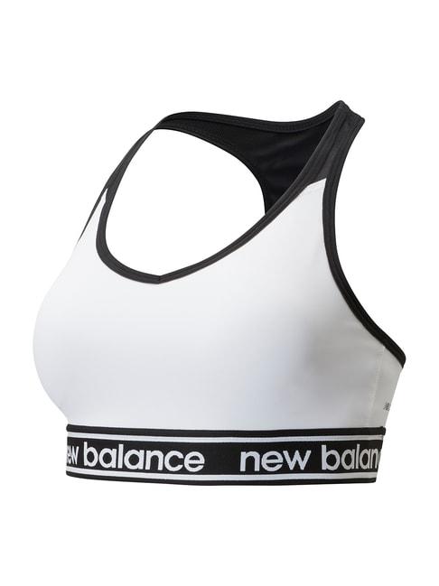 new balance white scoop neck sports bra