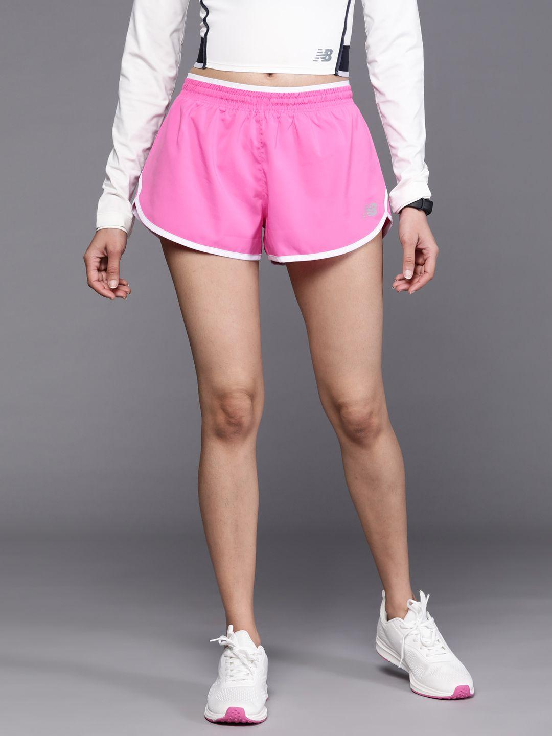 new balance women pink sports shorts