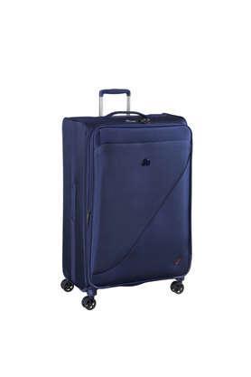 new destination polyester 8 wheels soft luggage trolley - navy