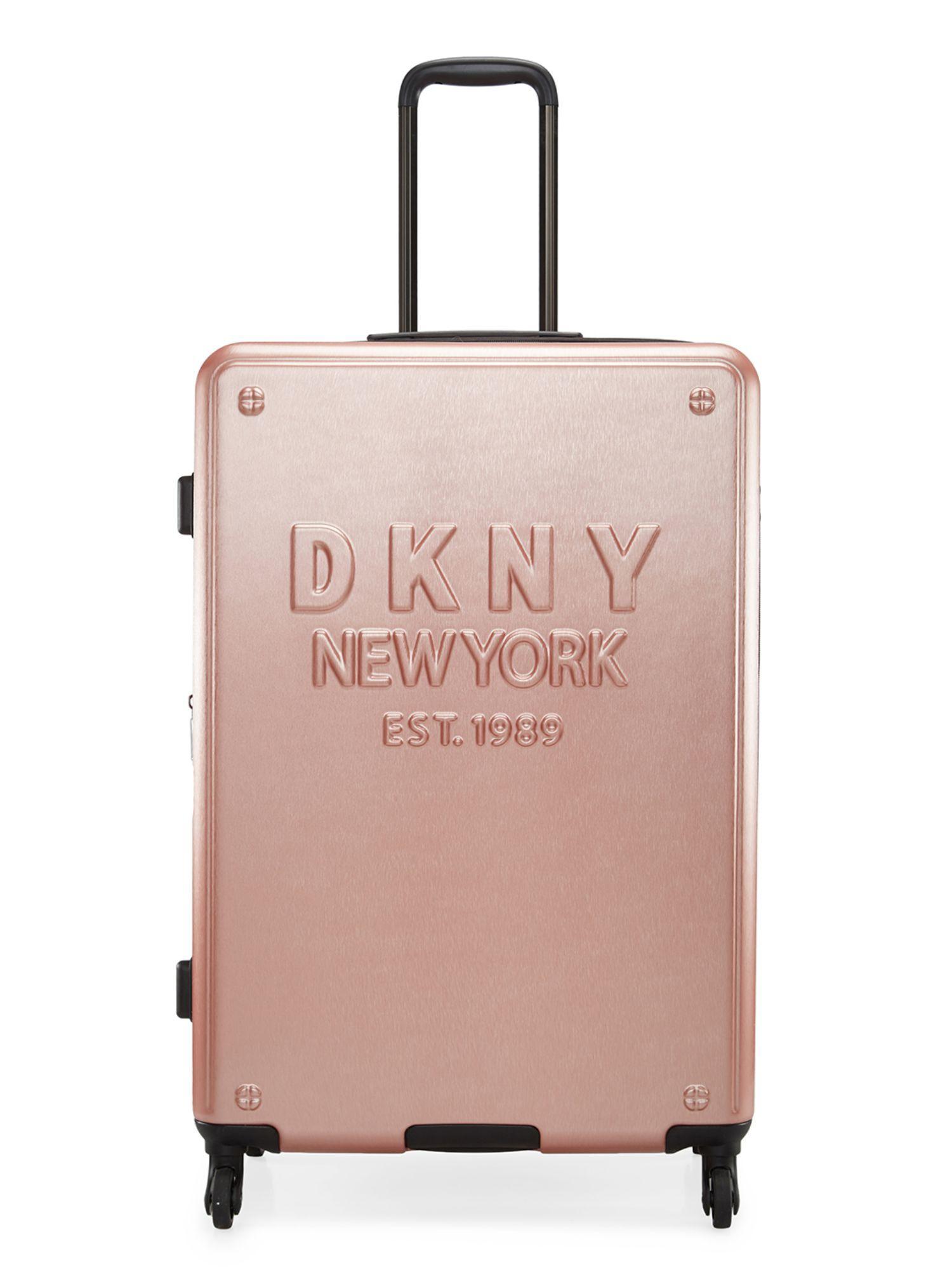 new yorker rose gold matallic color abs material hard 20 inches cabin size trolley