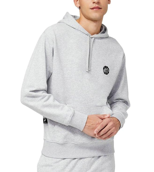 new balance athletic grey regular fit hoodie