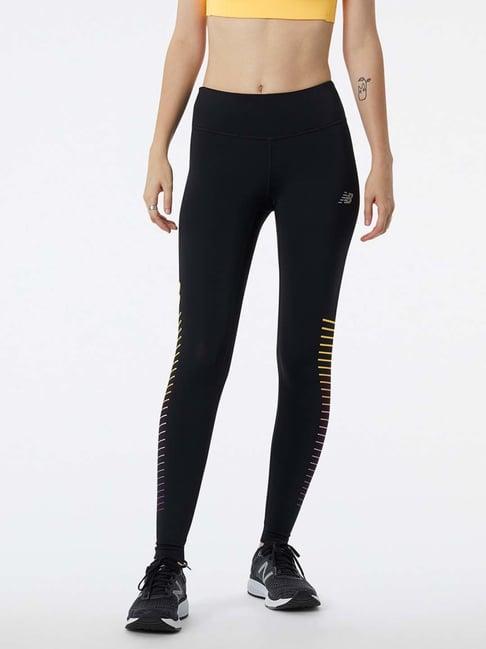 new balance black printed sports tights