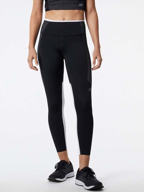 new balance black printed sports tights