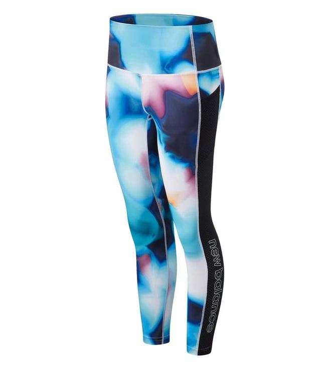 new balance black printed tights for women