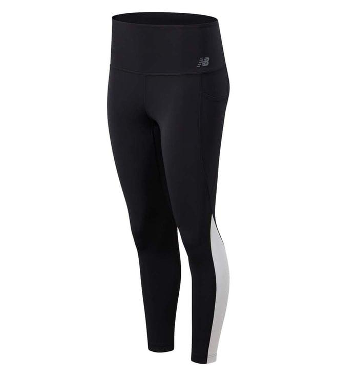 new balance black printed tights for women