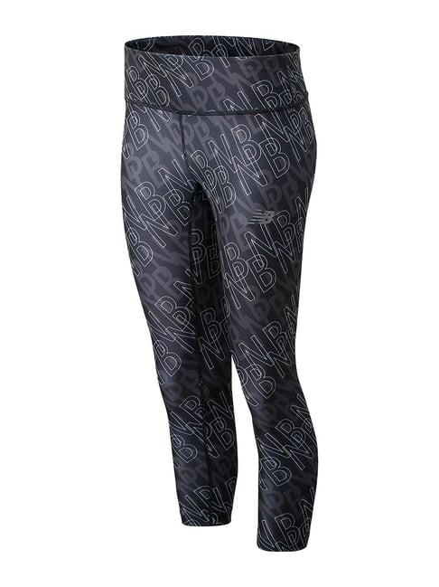 new balance black printed tights