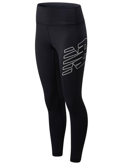 new balance black printed tights