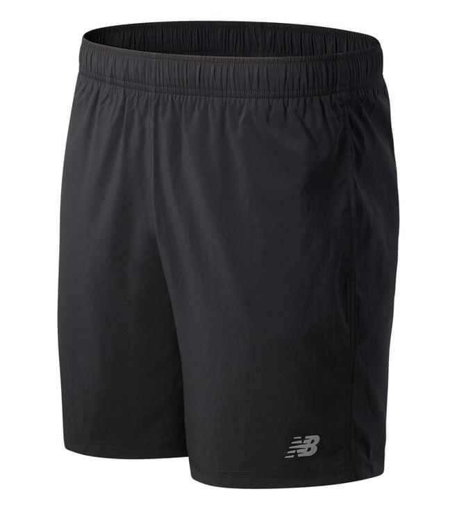 new balance black regular fit shorts