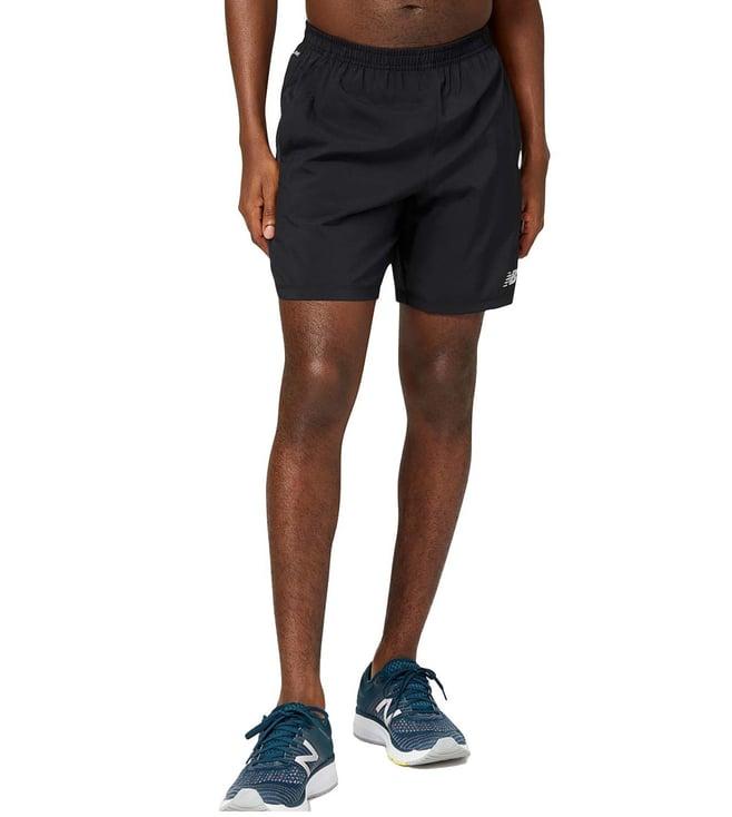 new balance black regular fit shorts