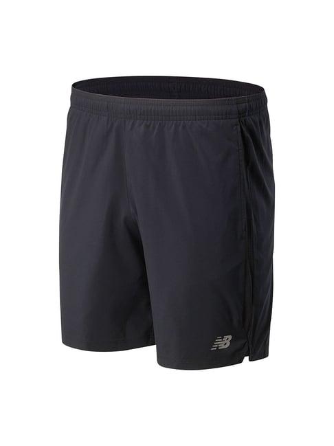 new balance black regular fit sports shorts