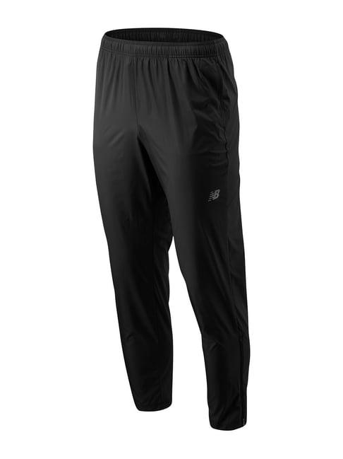 new balance black regular fit trackpants