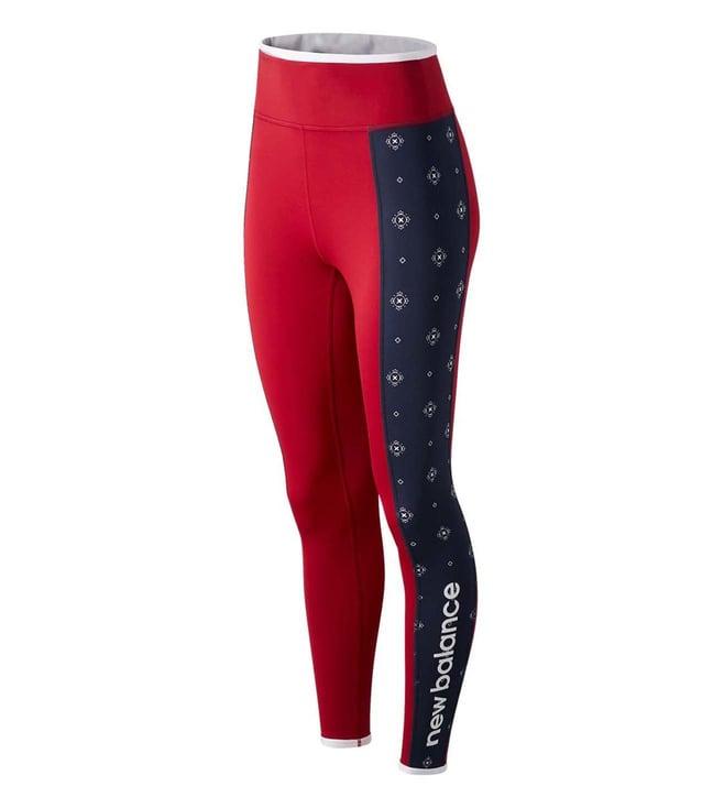 new balance dark red tights for women