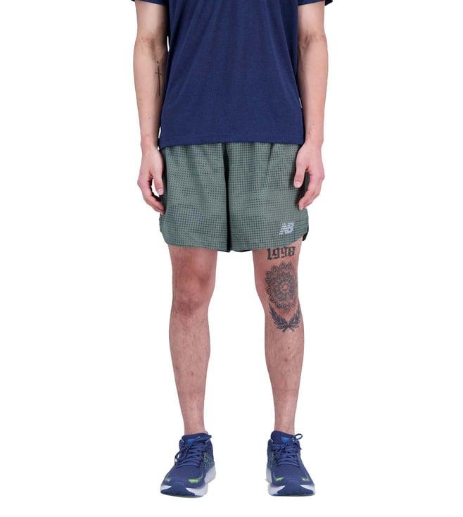 new balance deep olive green regular fit shorts