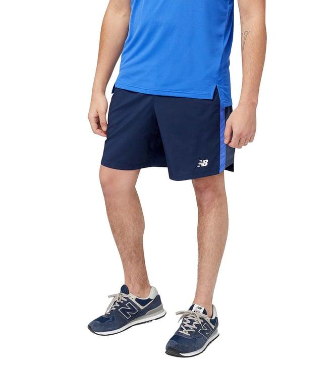 new balance marine blue regular fit shorts