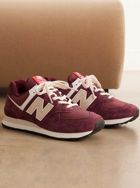 new balance men's maroon casual sneakers