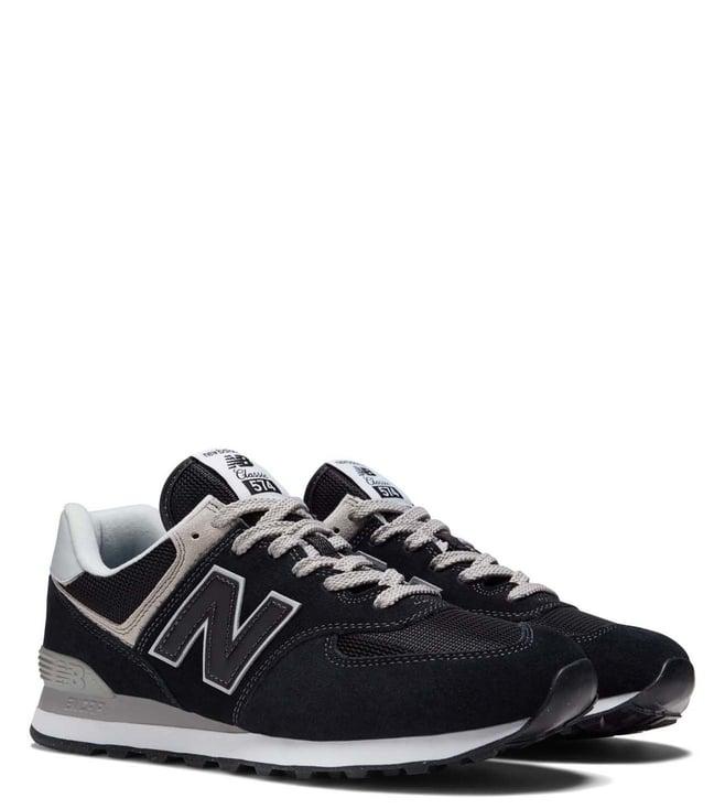 new balance men's ml574evb black sneakers