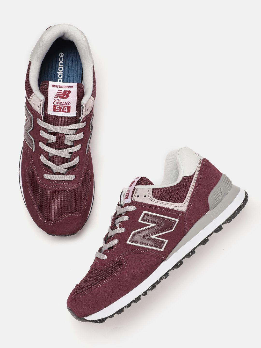 new balance men woven design suede sneakers