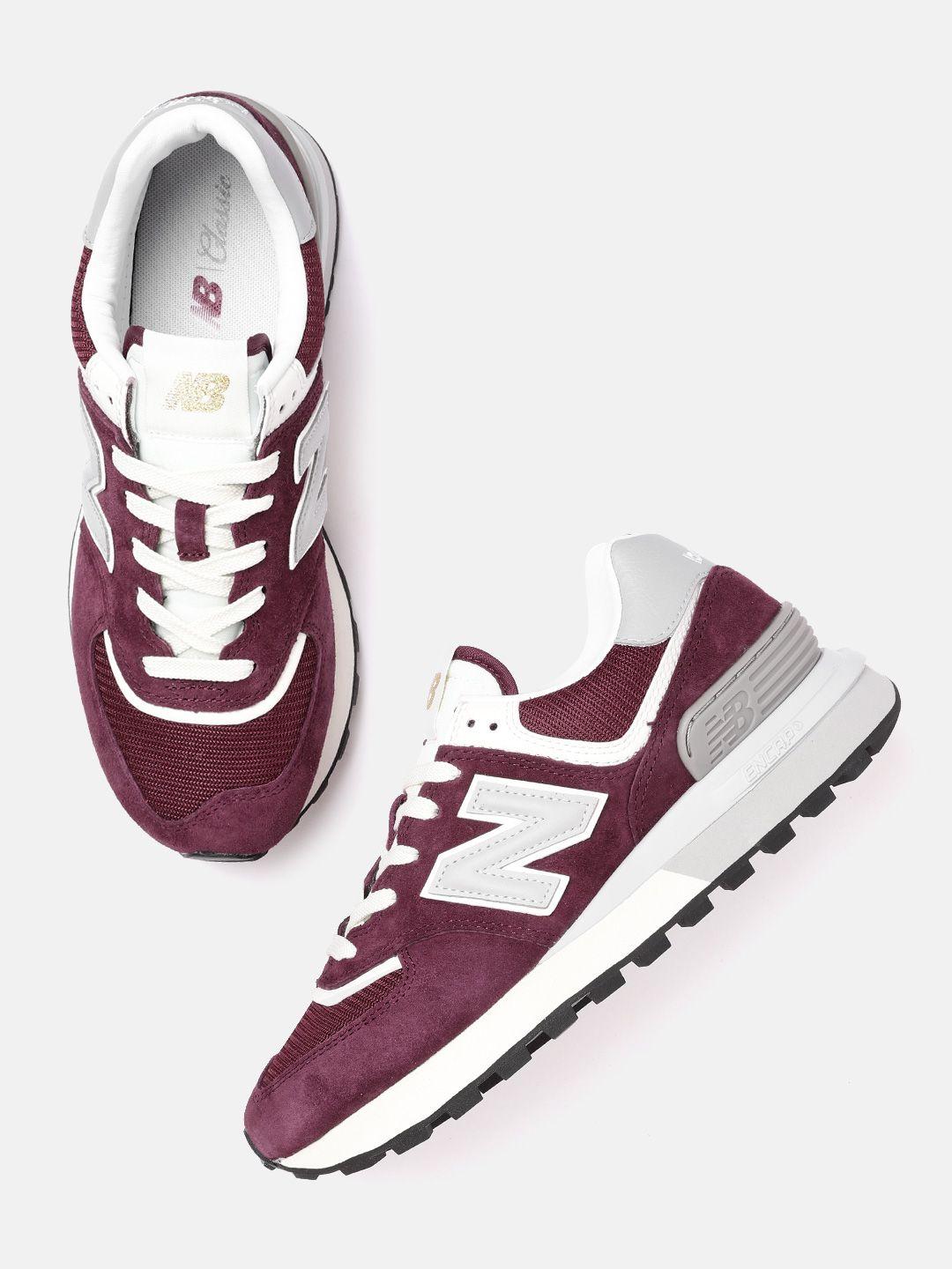 new balance men woven design suede sneakers