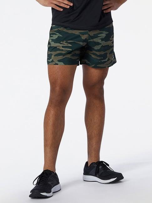 new balance multicolor comfort fit camo print sports shorts