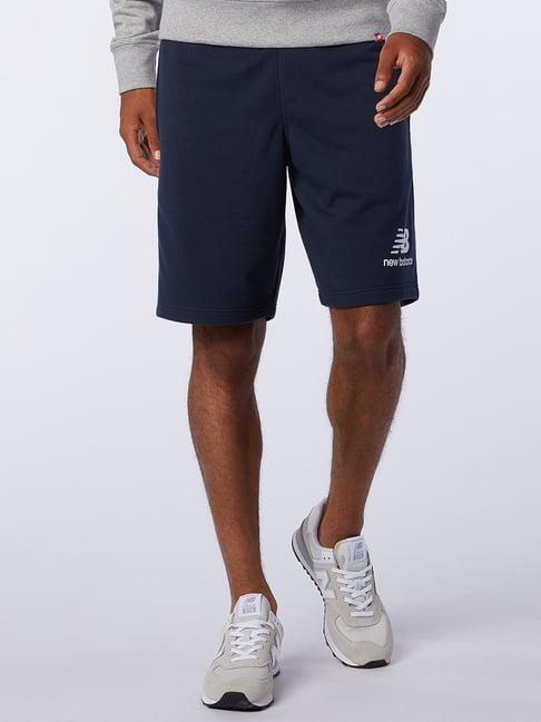 new balance navy comfort fit cotton sports shorts