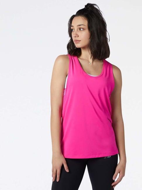 new balance pink printed sports t-shirt