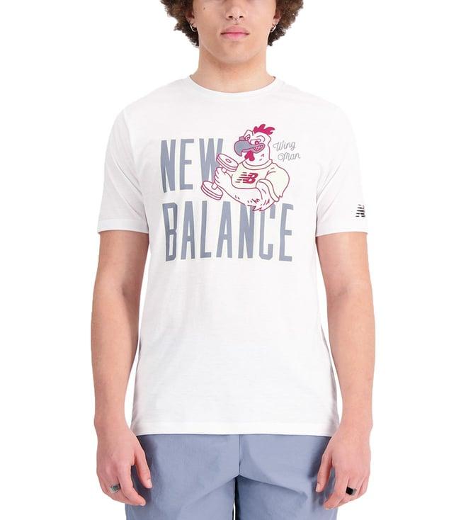 new balance white printed regular fit t-shirt