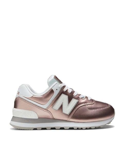 new balance women's rose gold sneakers