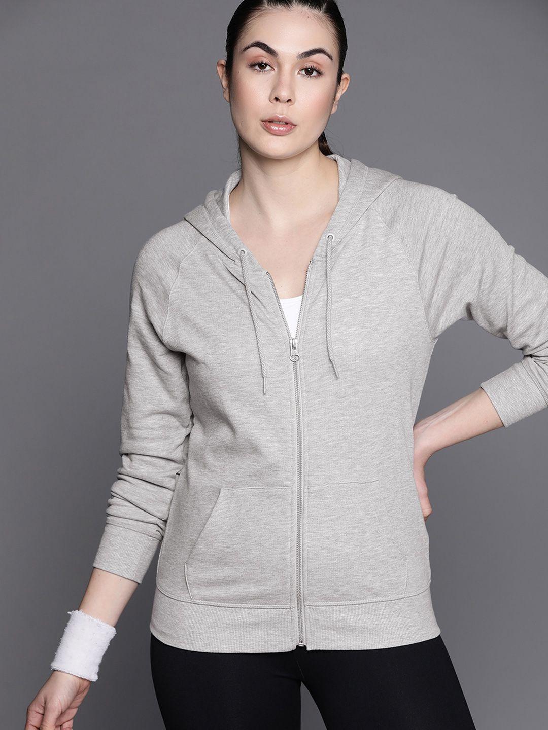 new balance women grey melange sporty jacket