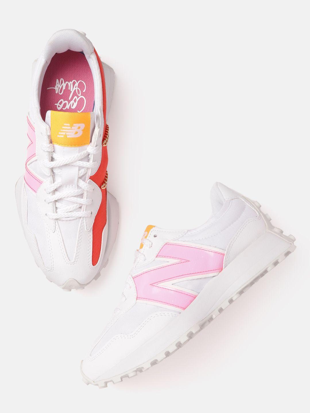 new balance women white colourblocked sneakers