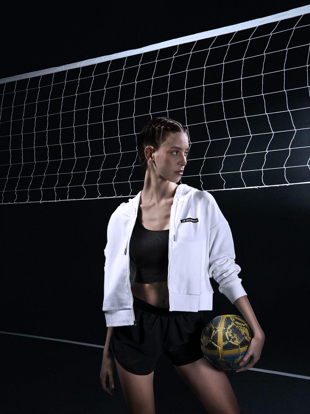 new balance women white sporty jacket