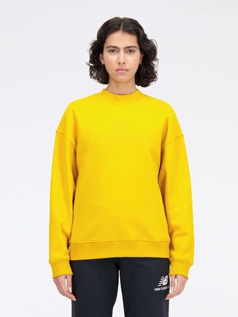 new balance yellow cotton sports sweatshirt