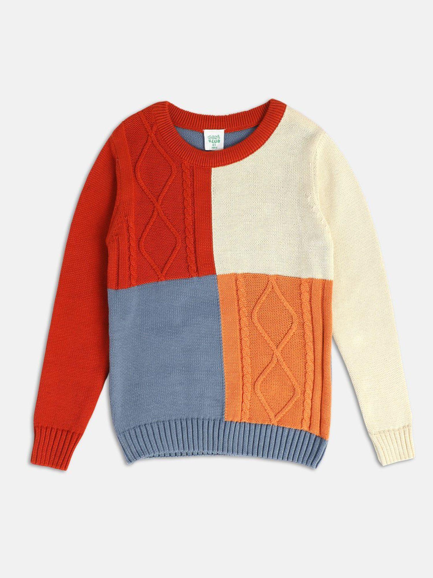 new born and baby boys colorblock sweater