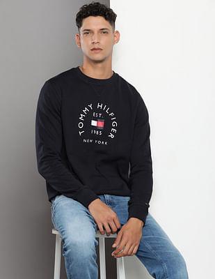 new global logo crew neck sweatshirt