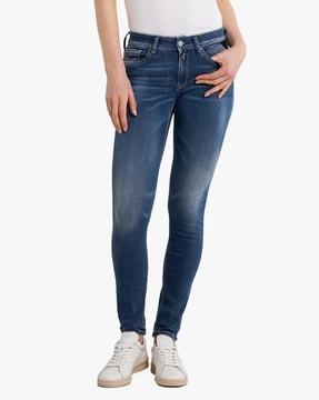 new luz skinny fit hyperflex heavy wash jeans