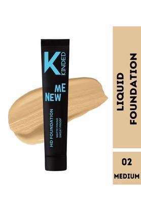 new me liquid hd foundation oil based creamy high coverage - 02 medium