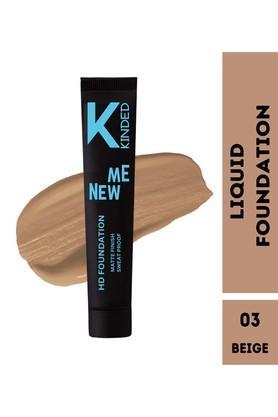 new me liquid hd foundation oil based creamy high coverage - 03 beige