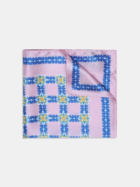 new ualter regular fit medallion printed pocket square in blossom pink