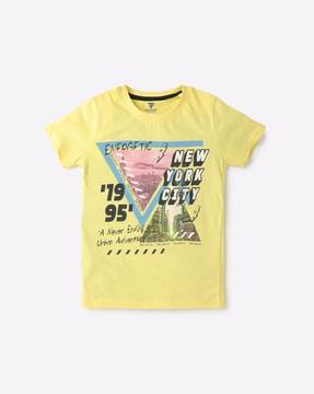 new york city print round-neck t-shirt