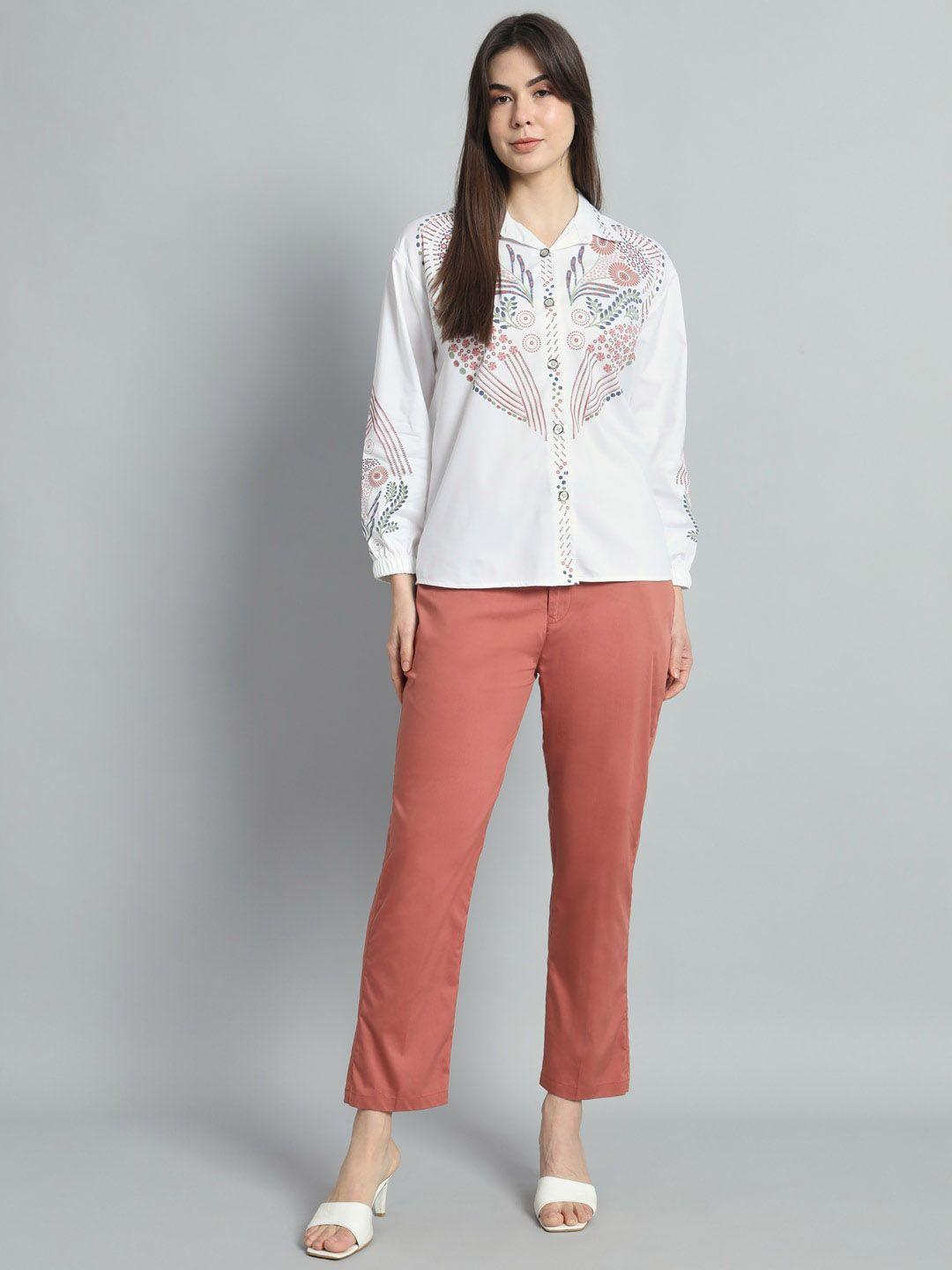 newd floral printed shirt with trousers