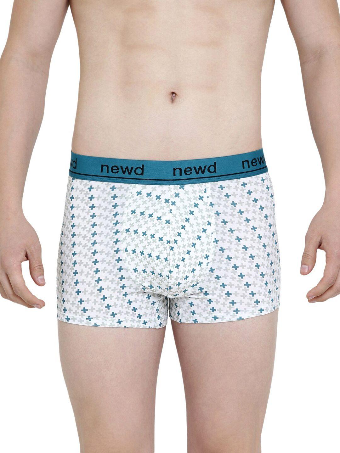 newd printed outer elastic trunk ntp9-white