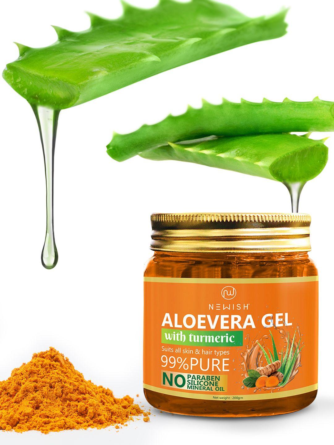 newish pack of 2 moisturising aloevera gel enriched with turmeric - 200gm each