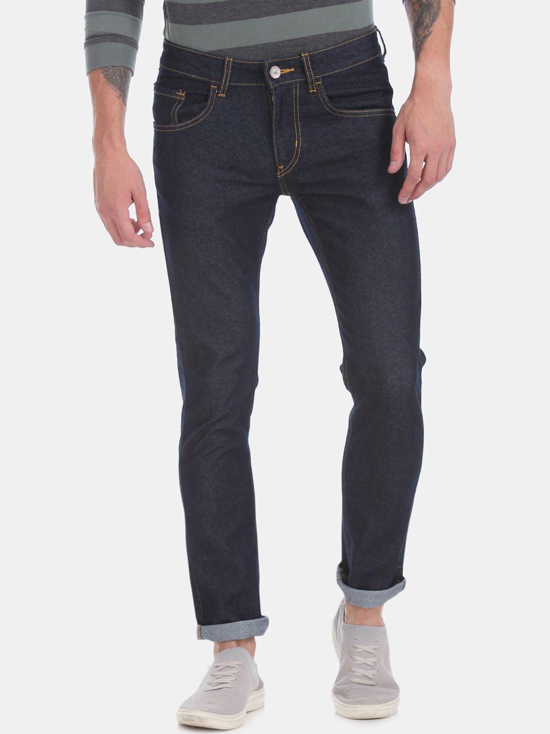 newport men blue skinny fit low-rise jeans