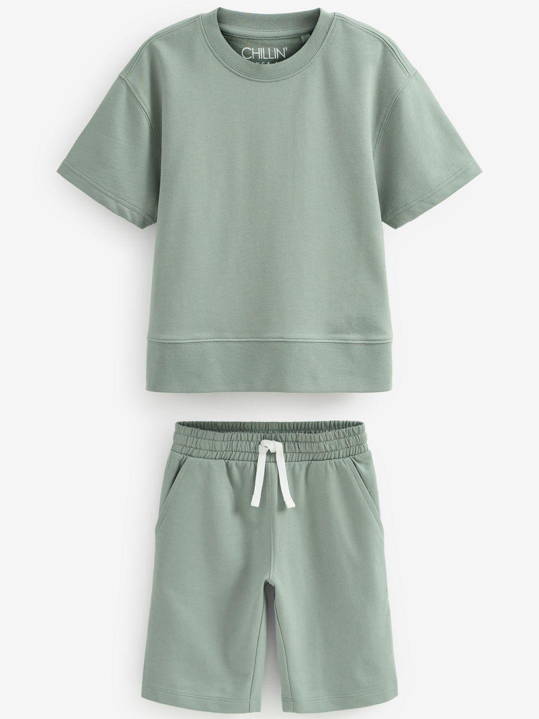 next boys pure cotton t-shirt with shorts