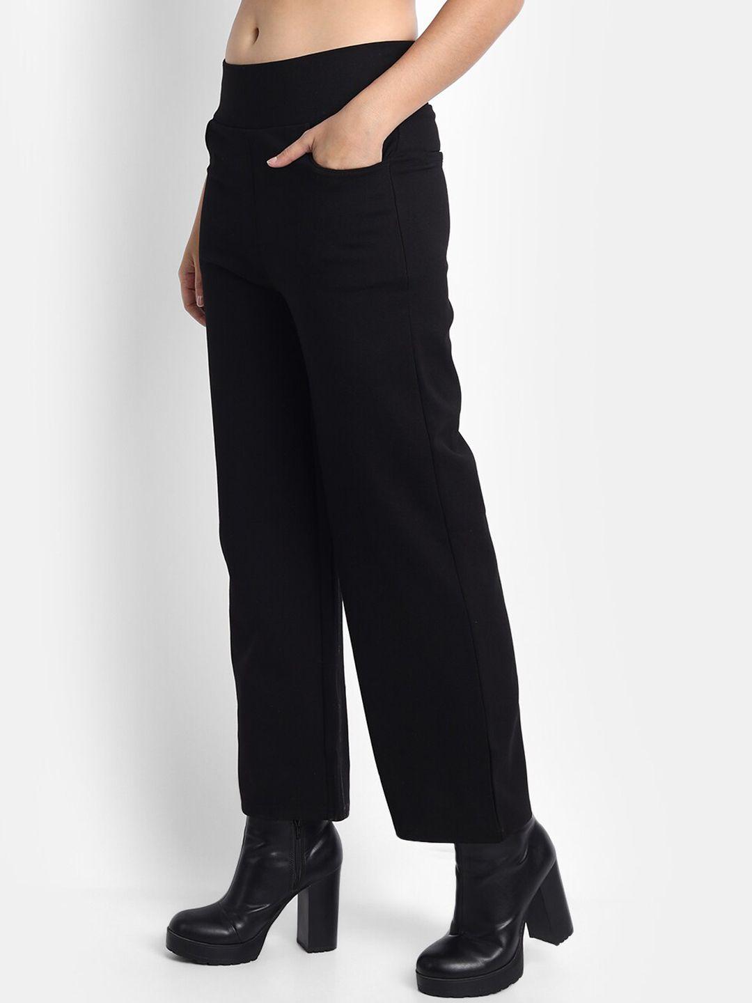 next one women  smart straight fit high rise easy wash parallel trousers