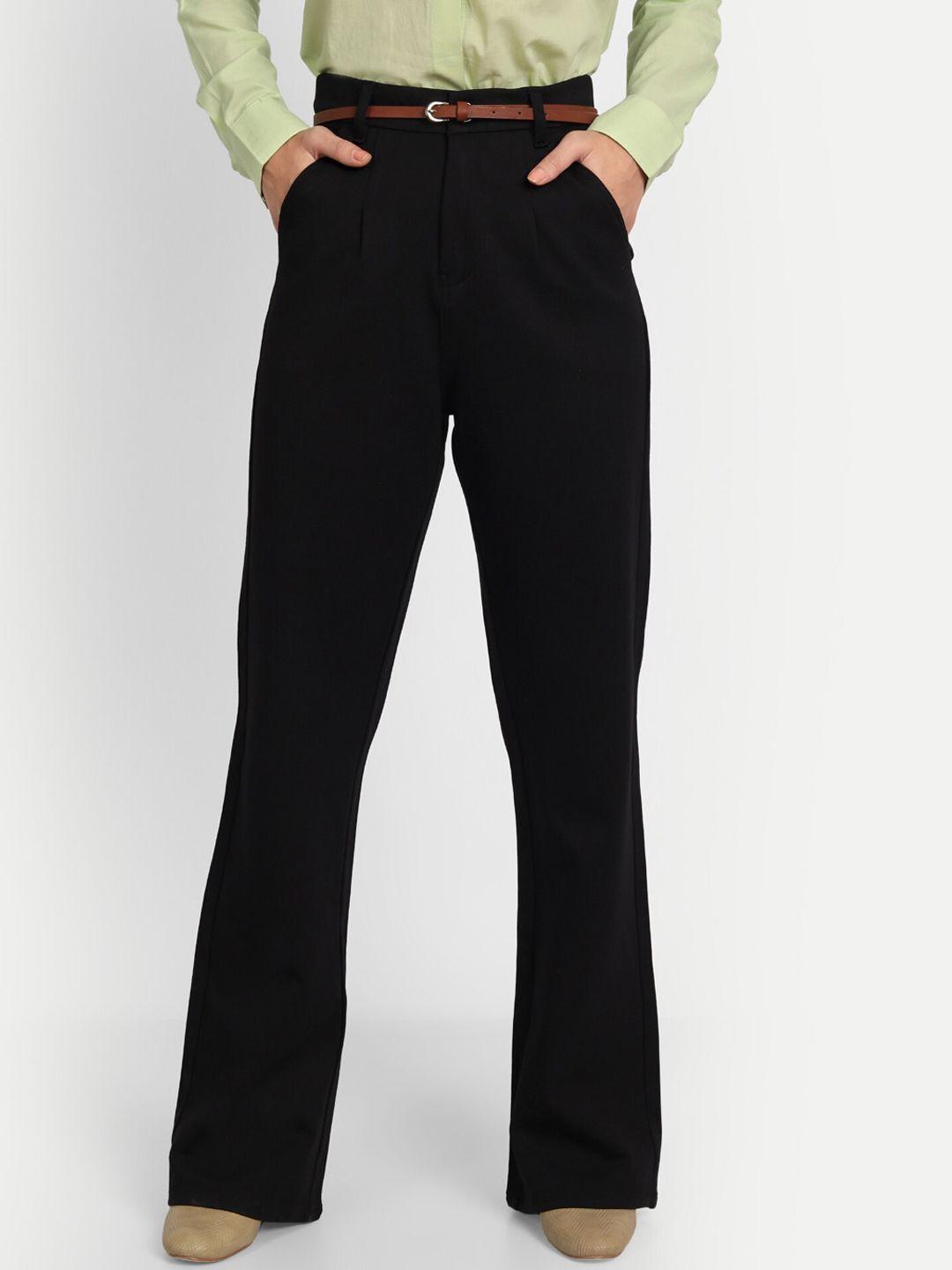 next one women relaxed straight leg loose fit high-rise easy wash pleated trousers