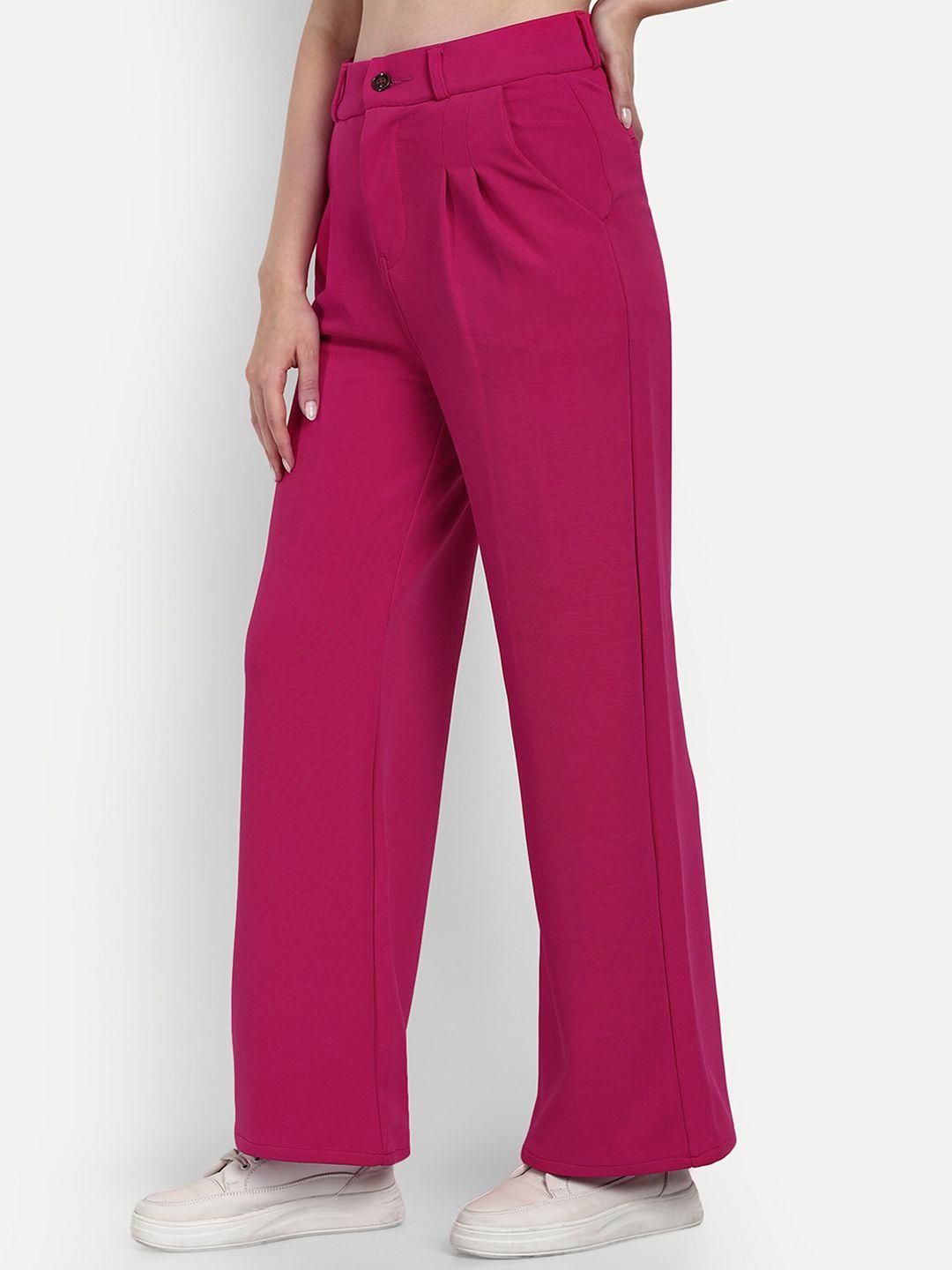 next one women rose smart loose fit high-rise easy wash pleated trousers