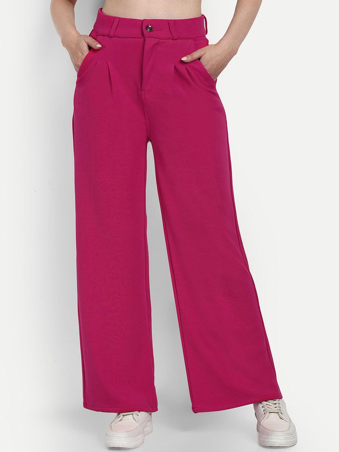 next one women rose smart loose fit high-rise easy wash trousers