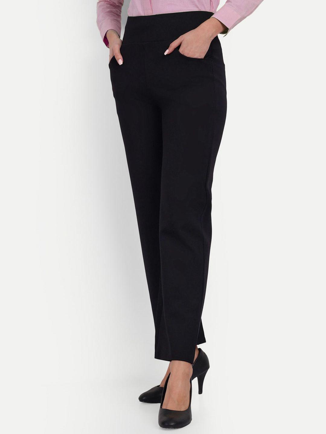 next one women smart straight fit high rise easy wash formal trousers